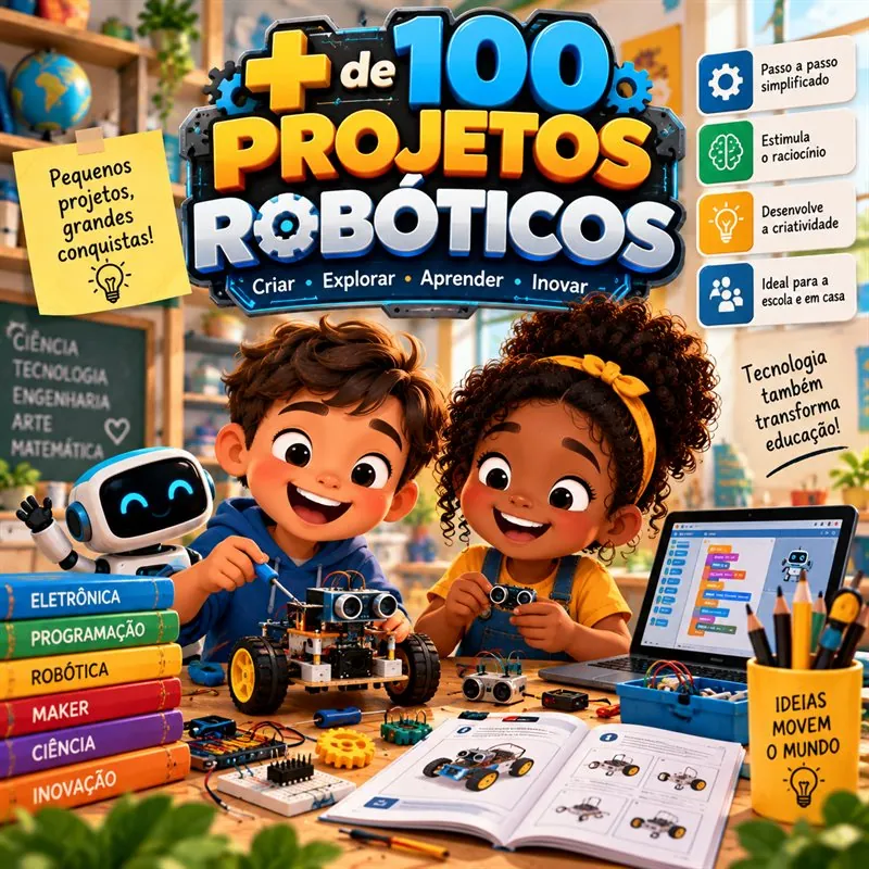 100 Projetos Robóticos com Vídeo